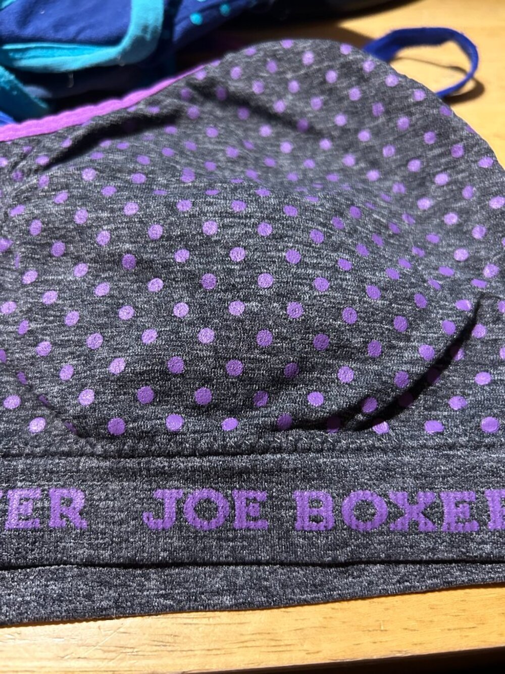 GIRLS JOE BOXER LOT OF 4 GREY BLUE PURPLE SPORTS BRAS OS - Picture 13 of 14